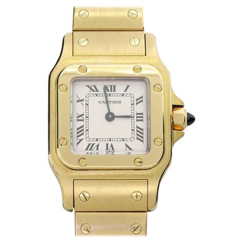 is cartier solid gold|solid gold cartier watch.